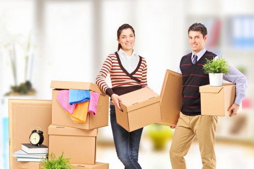 Eco-friendly moving practices with a green moving truck